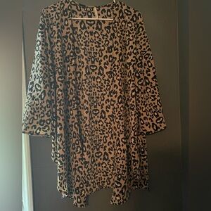 cheetah print cardigan